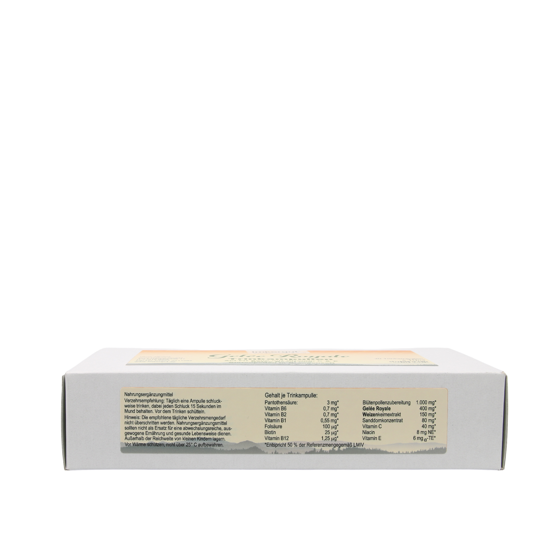 Gelee Royale Trinkampullen seitlich